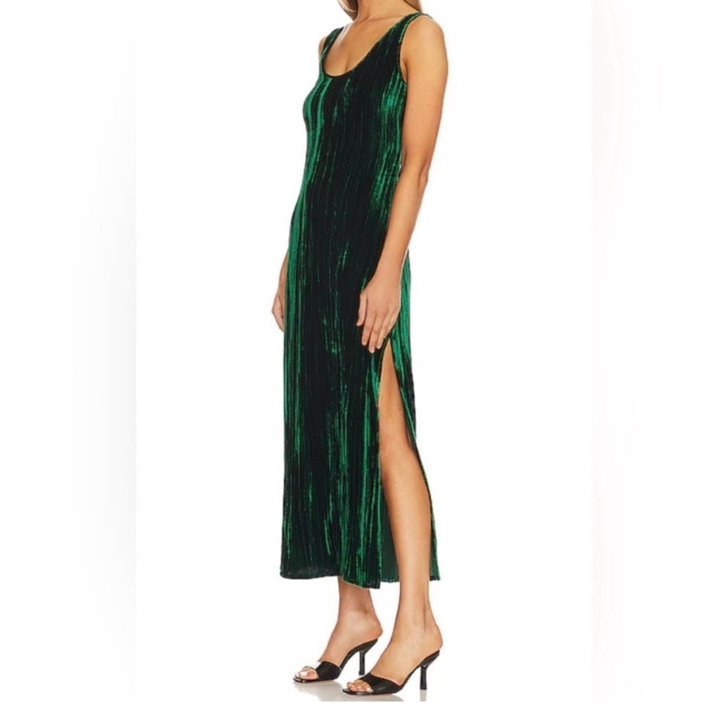 Enza Costa NWOT Green Silk Blend Velvet Dress
